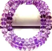 AAA+QUALITY~Rare Natural Pink Amethyst Faceted Beads 8.MM Rondelle Sparkle Beads