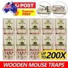 Up To 20X Heavy Duty Wooden Mouse Mice Trap Reusable Rodent Traps