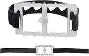 [Gupcaqosjw] Crampons Ice Cleats - Stainless Steel Outdoor Ice Spikes for Shoes - Snow Walk Traction Cleats, Anti Slip Shoe Spikes Grips Traction for Hiking, Fishing, Walking, Climbing, Mountaineering