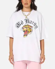 [ED HARDY] Ed Hardy Tiger Wrath T-shirt White - Size 2XL 2XL White