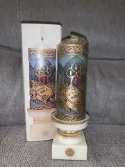 Vintage 1978 Jasco Holy Night & Christmas Adoration Candle & Holder Ensemble