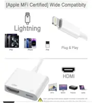 Lightning to HDMI Adapter [Apple MFi Certified] HDMI Digital AV Adapter 1080P...