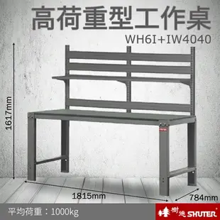 【量販2台】樹德 重型鋼製工作桌 WH6I+IW4040 (工具車/辦公桌/電腦桌/書桌/寫字桌/五金/零件/工具)