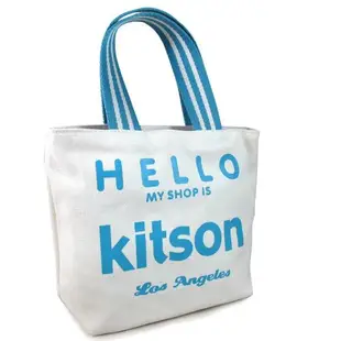 Hello Kitson 帆布手提包(藍,小)