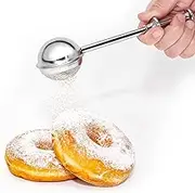 Custelen Stainless Steel Baker's Dusting Wand Set of 2 - Ideal for Sugar, Flour, and Spice Dispensing - Powdered Sugar Shaker & Duster Sifter - Essential Baking Tools