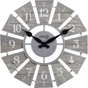FirsTime & Co. Gray Numeral Windmill Wall Clock, Large Vintage Decor for Livi...