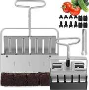 2Pcs Soil Blocker 4 Cell / 20 Cell Soil Block Maker with Clip Handheld Seed Block Maker Tool Rustproof Soil Block Making Tool Seed Stater Tray Garden Tool for Greenhouse Seed Plant Growing