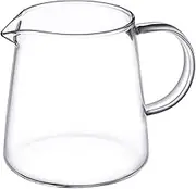 JIEJE Small Glass Pitcher, 8.5 Ounces, Mini Glass Tea Pitcher (1 Pack)