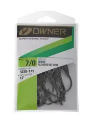 Owner SSW Needle Point Octopus Bait Hooks Pro Pack 7/0 Qty 17