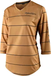 Troy Lee Designs Mischief Pinstripe Ladies Bicycle Jersey, brown, Size M for Women