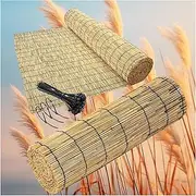 Patio Privacy Reed Screen, Home Decorations,Bamboo Fencing Rolls, Wall Privacy Fence, Pool Plant Fence, for Yard, Garden, Balcony, Hand-Woven, 2 3 4 5 6 Feet High(1.4 * 3.0m(4.6 * 9.8ft))