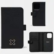 $129 Mimco Hendrix Flip Case iPhone 15 Pro in Black Rose Gold