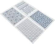 4 Sheets Blue and White Paper Underglaze for Ceramics Chic Transfer Paper for Pottery DIY