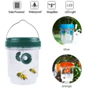 Solar Power Outdoor Wasp Trap Solar Catcher LED Light Hornets Hanging Bees Traps