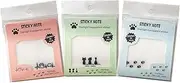 Transparent Sticky Notes Glitter, Cute Cat Paw Memo Pads Set, Clear Sticky Notes Cube 75x75mm, Waterproof Sticky Tabs for Book Annotating, Funny Stationery for School Office Daily Use (Type 2)