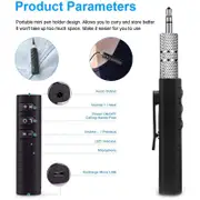 Bluetooth Car Adapter Portable Bluetooth Receiver Hands-Free Car Kit-Black