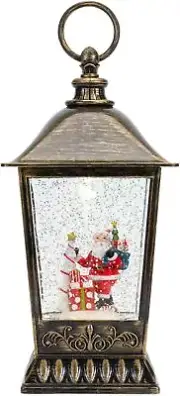 Melrose 83444 Plastic Snow Globe with Santa, 11-inch Height
