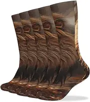 [NQHJT] Lion Image Socks for Women Men Breathable Boot Socks Warm Calf Socks for Hiking Work, Style, One Size, Style, One size