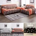 L-shape Stretch Slipcovers Elastic Sofa Covers Couch Cover Armchair 1-4 Seaters