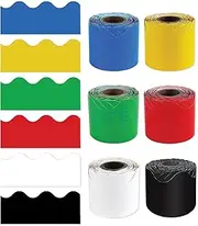 6piece Wide Wallpaper Borders 6 Rolls of Oceans Theme Classroom Decorations Backing Paper for Display Boards Wall Border, D