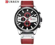 CURREN Casual Sport Men's Watch Fashion Leather Wristwatches Clock for Male Chronograph Quartz Watches New