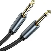 XMUXI 1/4 Inch Instrument Cable 6.35mm Male to Male Mono Jack 1/4" TS Cable Unbalanced Guitar Patch Cords for Electric Guitar,Bass,Keyboard,Mixer,Amplifier,Amp,Speaker,Equalizer (5 Meters)
