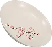 Hand-Painted Blossom Round Plate Dinnerware Salad Dessert Serving Bowl for Rv Home Restaurant