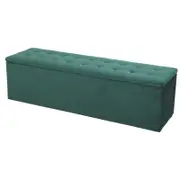 Artiss Storage Ottoman Velvet Green