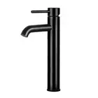 Cefito Bathroom Basin Mixer Tap Round Tall Faucet Vanity Laundry Black New