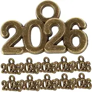 [KONTONTY] Metal Pendant Keychain 100 Pcs Alloy Findings Diy Keychain Making Vintage Charm for Bracelets