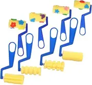 8-pc Set Sponge Drawing Roller Sponge Paint Brush Boys and Girls Art Tool Roller Tool Roll Preschool Education Brush DIY Pattern