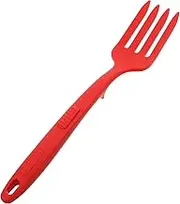 LALADEFIEE Silicone Mini Fork for Serving Pasta Heat Resistant Nonstick Cooking Fork Long Handle Kitchen Utensil for Salad Fruit