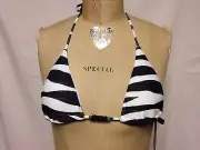 Vix by Paula Hermanny Anita Triangle Bikini Swim Top S Black 020-480-702 NWT