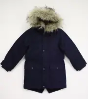 J Crew Crewcuts Boys Jacket Parks Fishtail navy Down Feather Fill