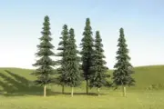 Bachmann 32104 N Scale 3" - 4" Spruce Trees Scenescapes (9 PK)