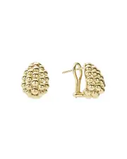 Lagos Caviar Gold Collection 18K Gold Domed Huggie Earrings