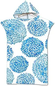 Proumhang Adult Hooded Beach Towel Changing Towel Robe Poncho Blanket for Beach Surfing Swimming Bathing Wetsuit Changing 75x110cm Style 11