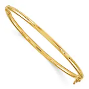 14K Yellow Gold Polished Hinged Bangle