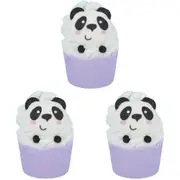 3PK Bomb Cosmetics Panda-monium Bath Bomb Mallow Body Skin Fragrance Tub Fizzies