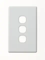 Lucci Power Gravity 3 Gang Plate Only in Matte White