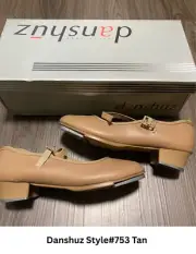 Danshuz Tap shoes Tan #753 - Multiple sizes