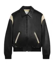 teddy jacket in lambskin FR50 Black/cream