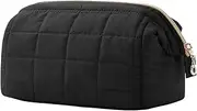 [Wrohto] Makeup Bag, Travel Quilted Cosmetic Toiletry Bag for Women, Large Capacity Makeup Bag, Cosmetic Organizer for Men, Women, Adults, Portable Travel Toiletry Bag, Cosmetic Storage Bag, Quilted Travel