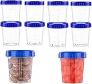 Fabselection 10 Pack Small Containers with Lids, Leakproof Condiment Containers with Screw Lids, Reusable Stackable Plastic Dip Sauce
