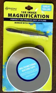 NEW IN PACKAGE Mirror with Suction Cups (10X Magnification), FREE TWEEZER