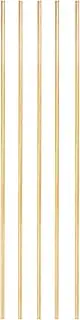 uxcell 5 Pcs Brass Round Rod, 2mm x 6" Lathe Bar Stock H62 Brass Round Stock for DIY Craft Making Hardware Novelty Model Car Plane Boat Ship, Copper