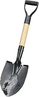 Heavy Duty Manganese Steel Wooden Long Handle Sand Shovels Outdoor Spade Shovels for Digging Planting Gardening Tools - L