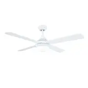 Brilliant Lighting Tempo Plus 48" 4 Blade AC Ceiling Fan with 2xE27 Light & Remote - White