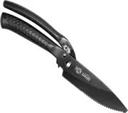 12 Cm Japanese Kitchen Scissorss, Black Titanium Plating Kitchen Shears Heavy Du