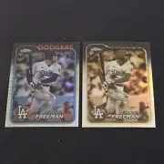 2024 Topps Chrome Freddie Freeman Refractors. Prism and Sepia. LA Dodgers
